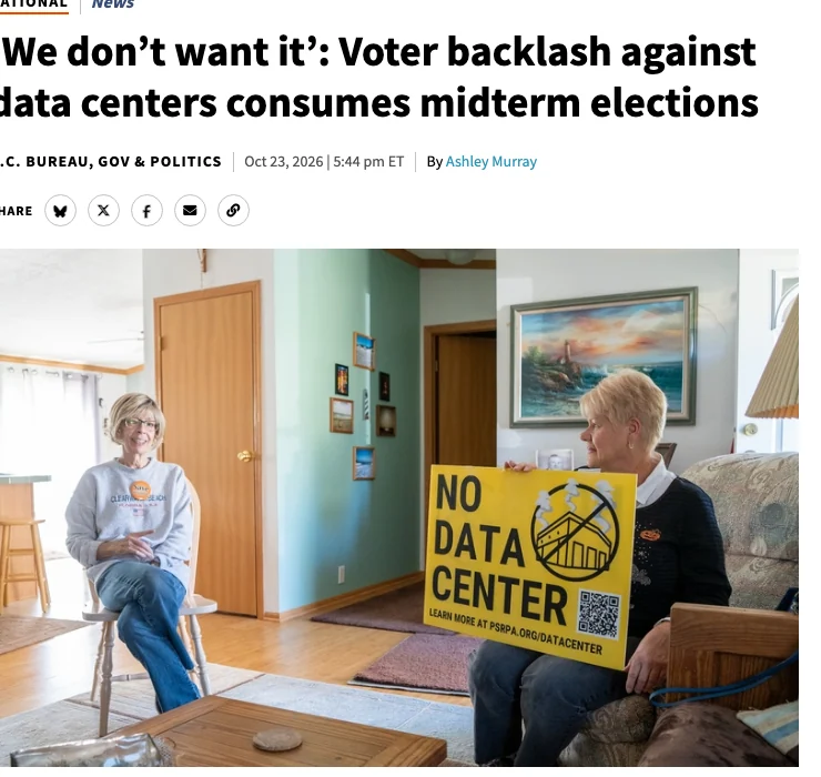 States Newsroom: ‘We don’t want it’: Voter backlash against data centers consumes midterm elections