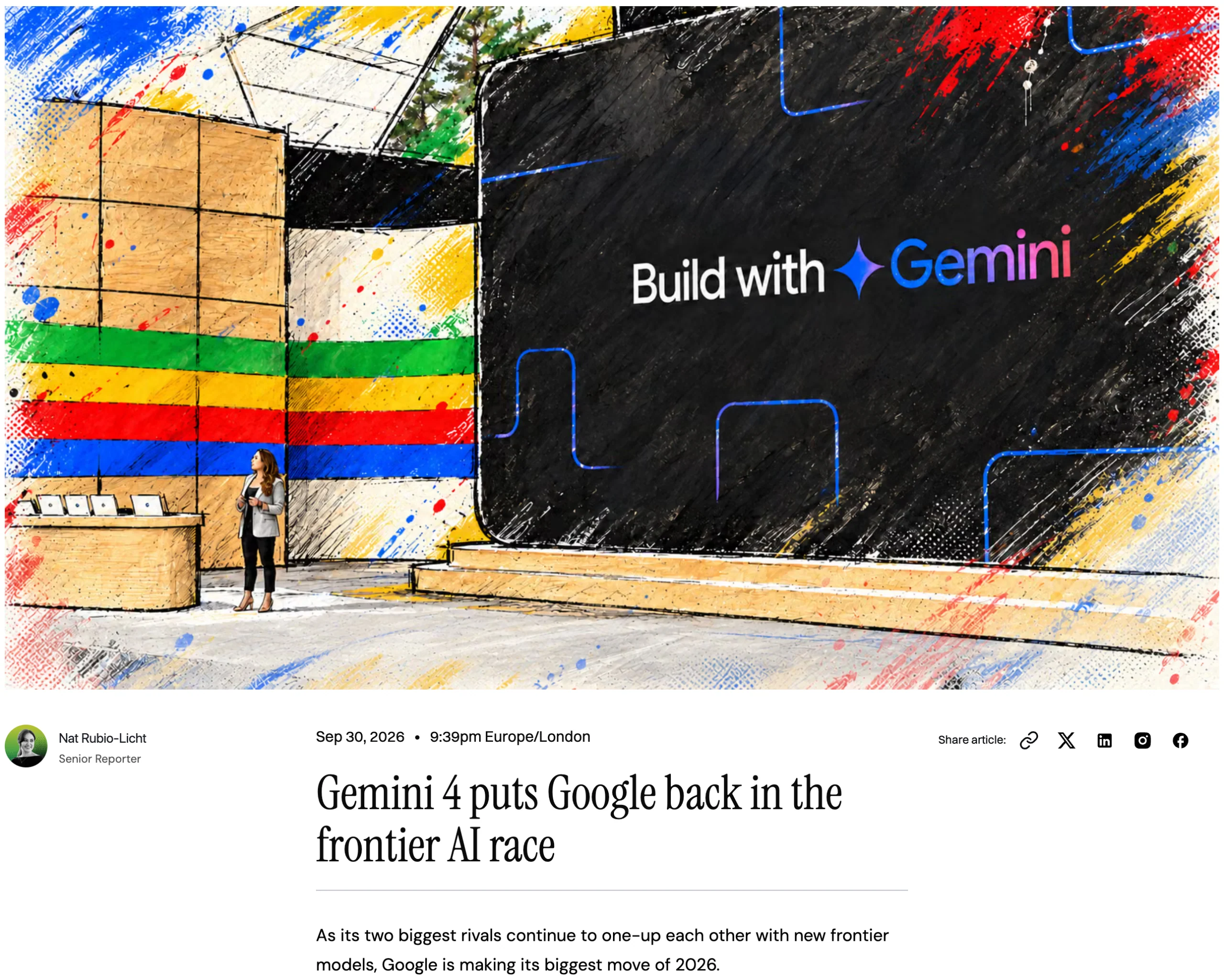 The Deep View, September 2026: Gemini 4 puts Google back in the frontier AI race
