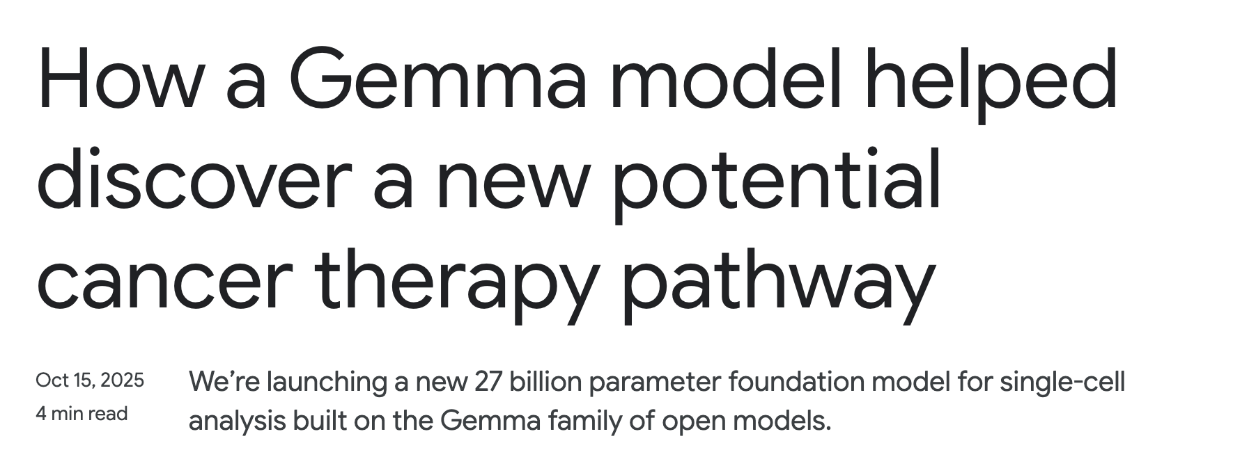 Google: How a Gemma model helped discover a new potential cancer therapy pathway